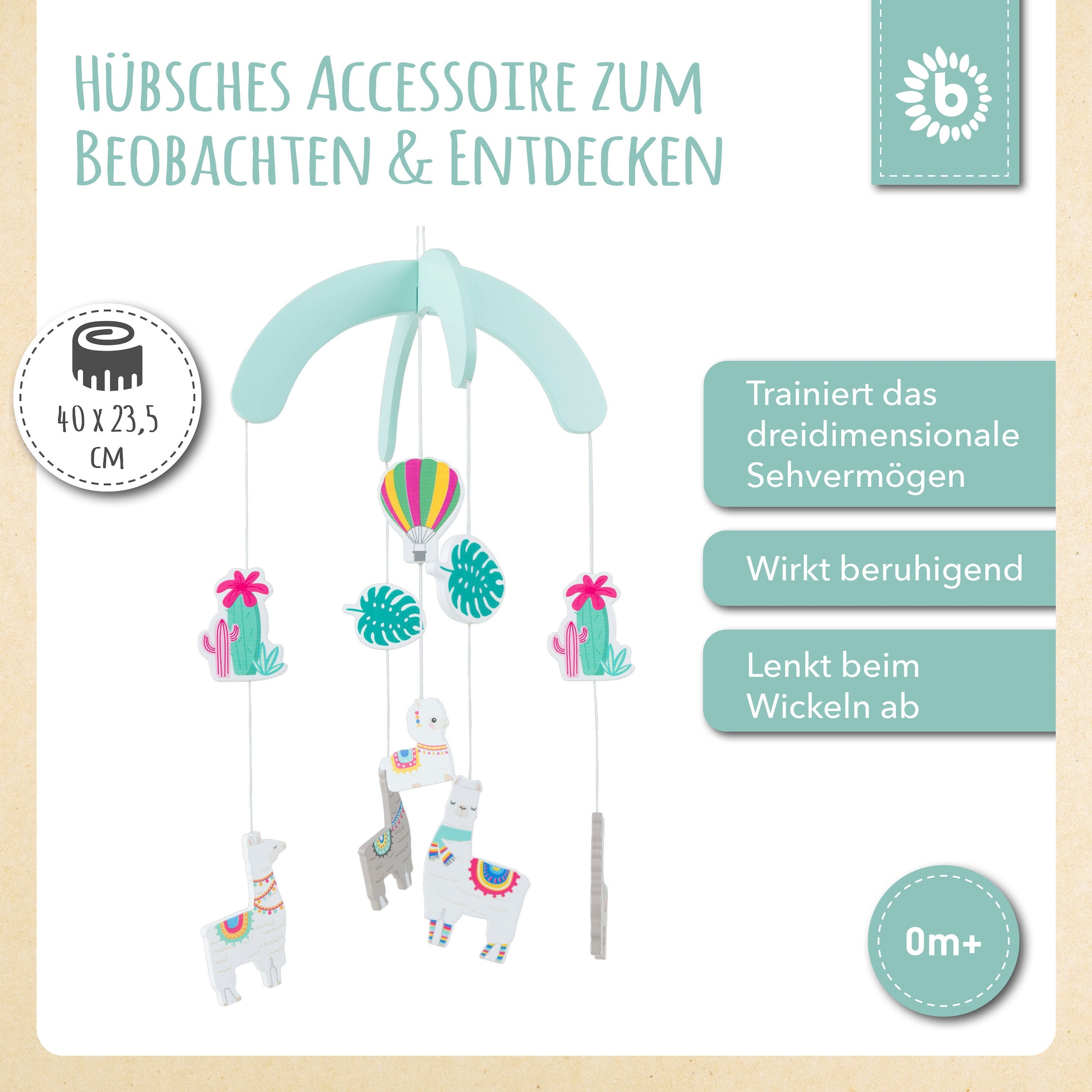 Bieco Mobile Holz Lama - ab Geburt