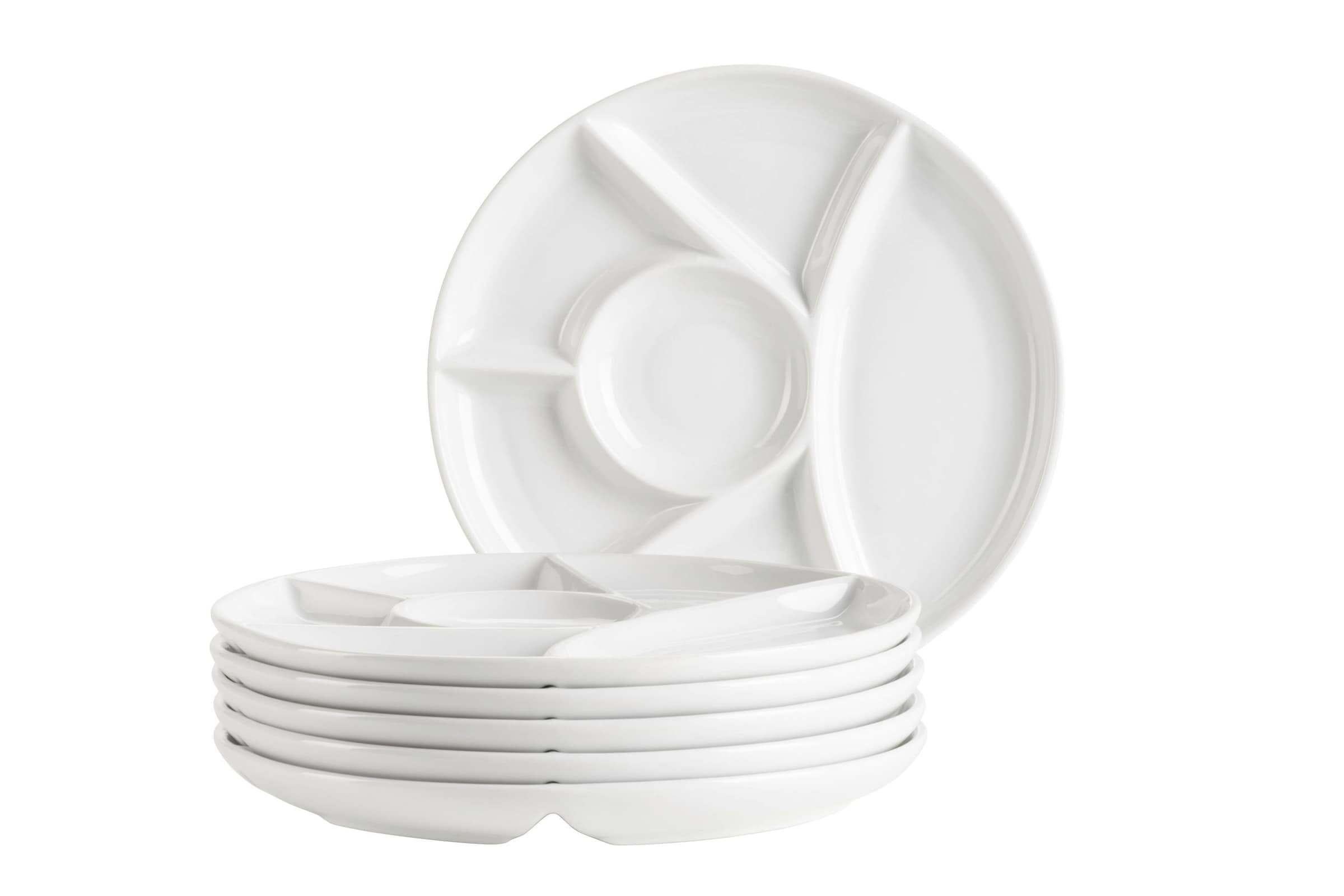 Fondueteller Set, Porzellan -