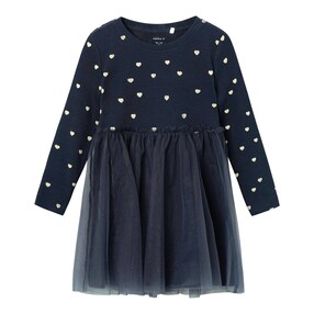 Kleid langarm mit Tüllrock Herzen