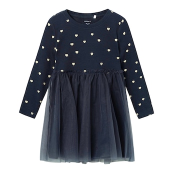 Kleid langarm mit Tüllrock Herzen