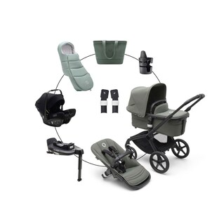 Kombikinderwagen Komplett-Set inkl. Babyschale Turtle Air i-Size, Isofix-Basis 360, Fußsack und Wickeltasche