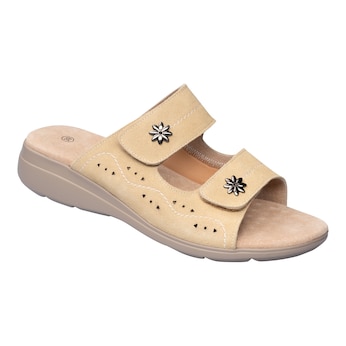 Hallux-Leder-Klettpantolette „Lisa“
