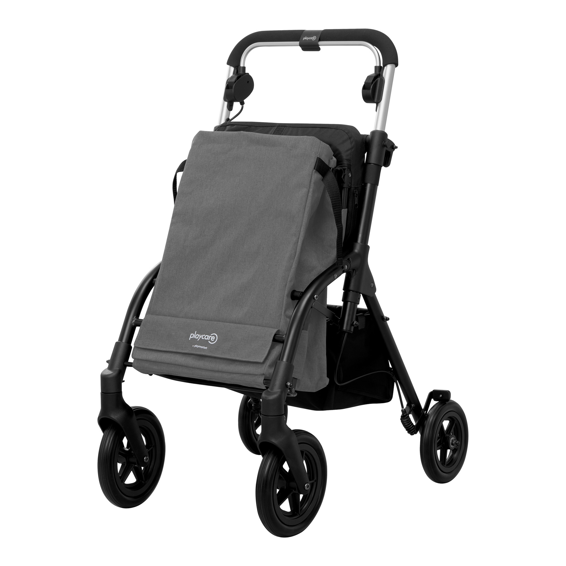 Gehwagen, Shopping Trolley R05 mit Tasche und Sitz, grau