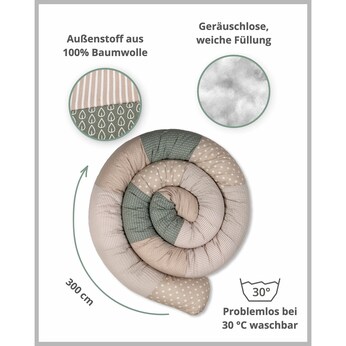 Nestchenschlange Waffelpiqué 300 cm 