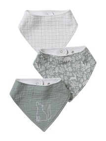 3er-Pack Baby Lätzchen / Halstücher aus Frottee/Musselin