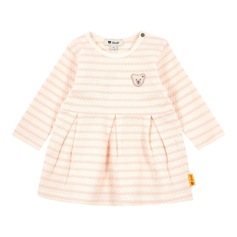 Robe manches longues rayures ourson relief