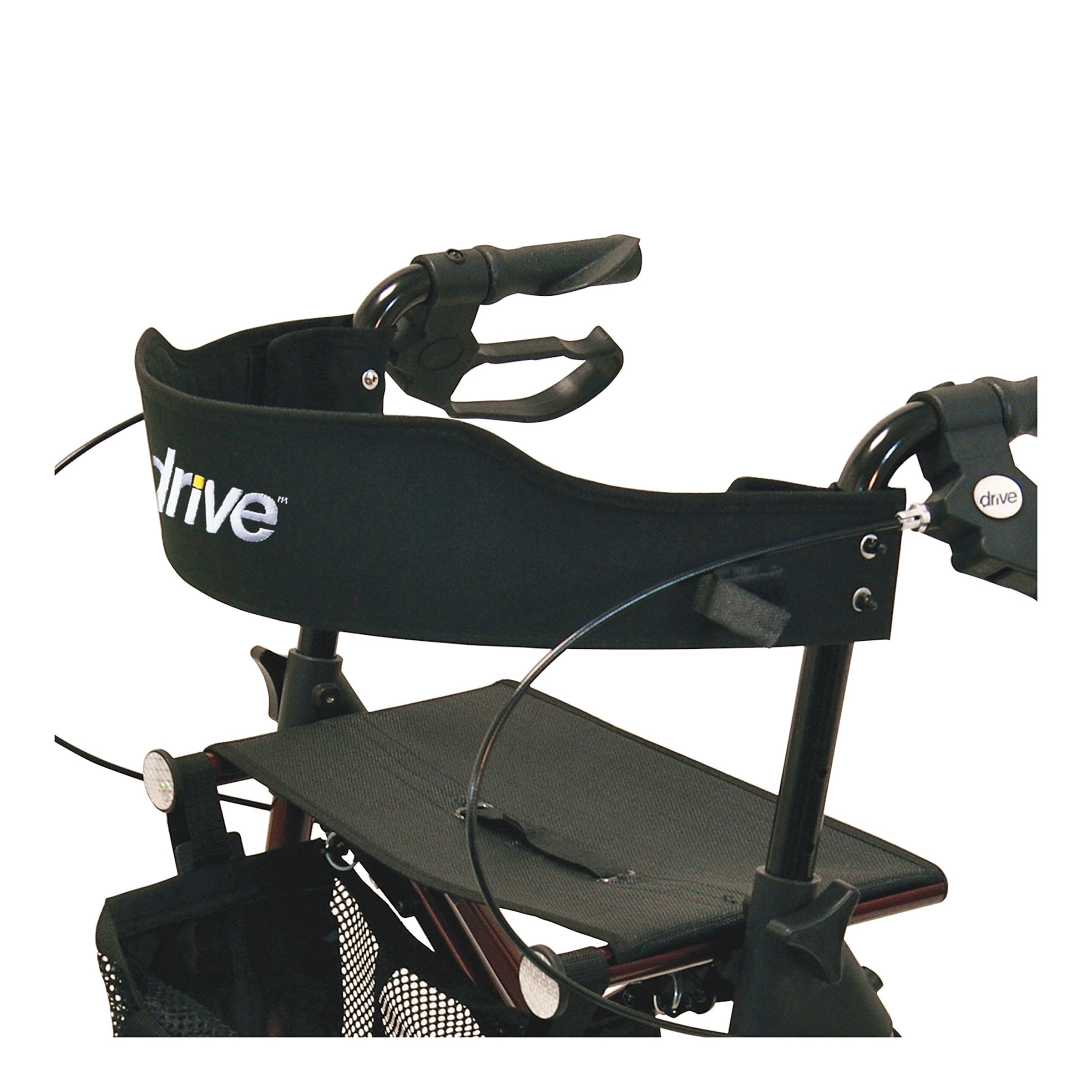 Rollator Torro mit Tasche, Rückengurt und Stockhalter
