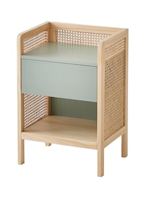 Kinderzimmer Nachttisch POESIE mit Rattan