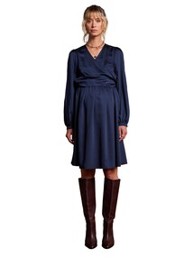 Fließendes Wickelkleid für Schwangerschaft und Stillzeit