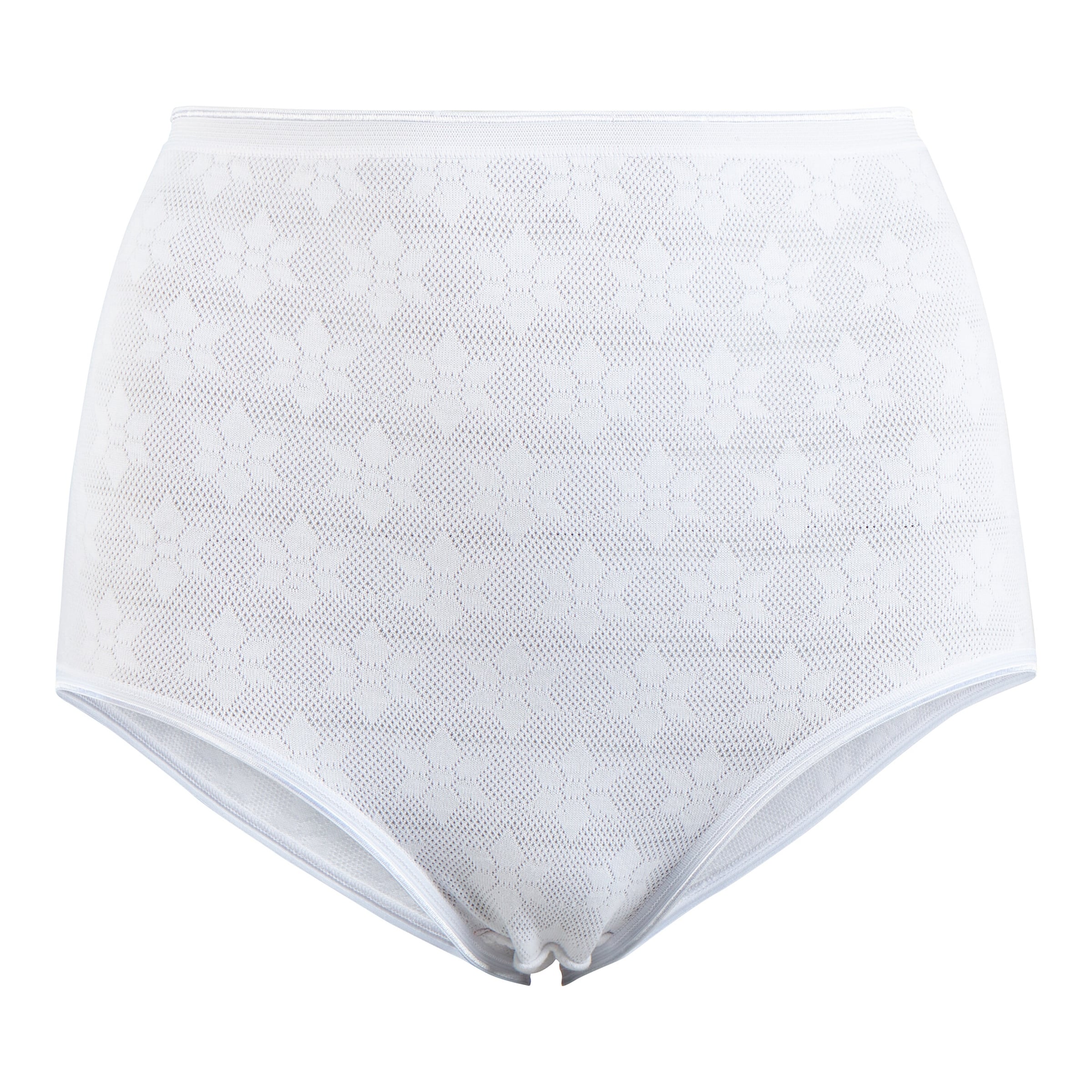 Sicherheits-Damenslip "Sternblume" weiss
