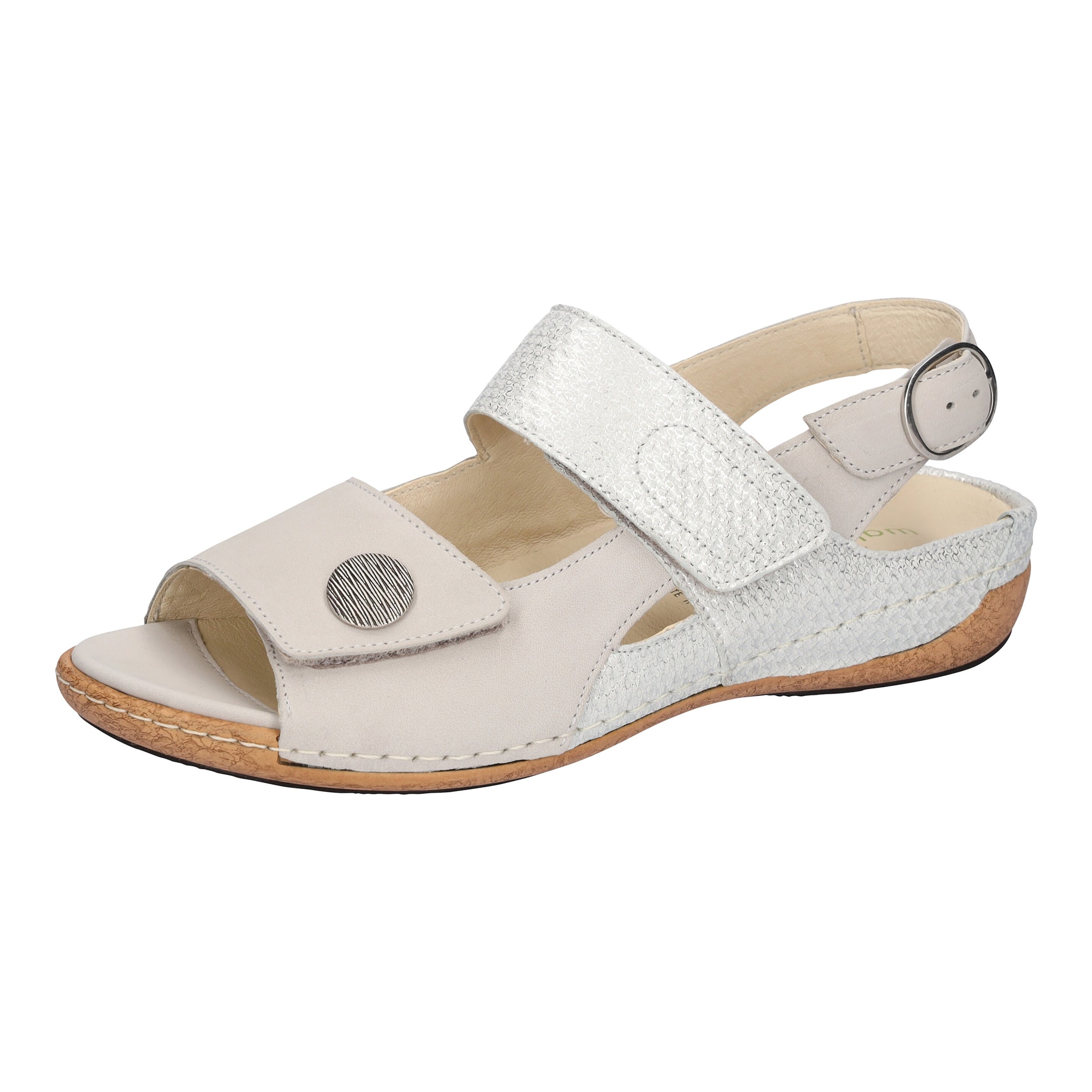 Damen-Sandale „Heliett“ silber beige 41 Damen