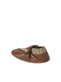 Baby Leder-Krabbelschuhe / Hausschuhe RENTIER, Geschenkbox