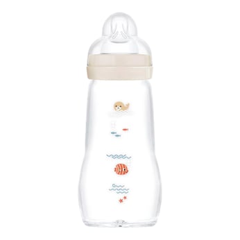 Babyflasche Feel Good matt, Glas, 260 ml, ab 0M