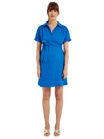 Kurzes Blusenkleid aus Baumwoll-Musselin für Schwangerschaft & Stillzeit