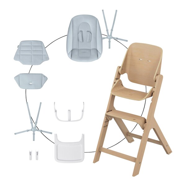 Maxi-Cosi Nesta - Chaise haute inclinable en bois de la naissance