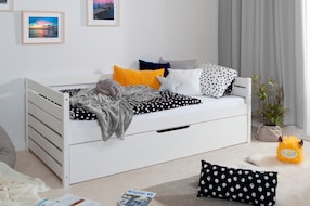 Sofabett Naomi inkl. Ausziehbett, 100x200, Weiß