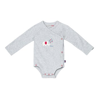3er-Pack Wickelbodys langarm Elefant Ringel