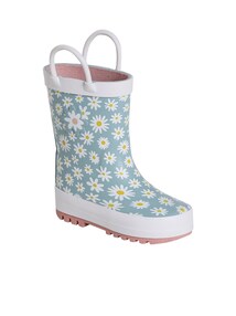 Baby Gummistiefel BLUMEN mit Anziehtrick und Henkel zum Anziehen