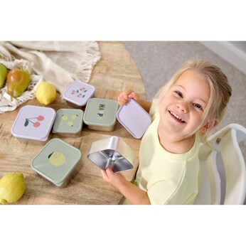 3-tlg. Snackboxset aus Edelstahl
