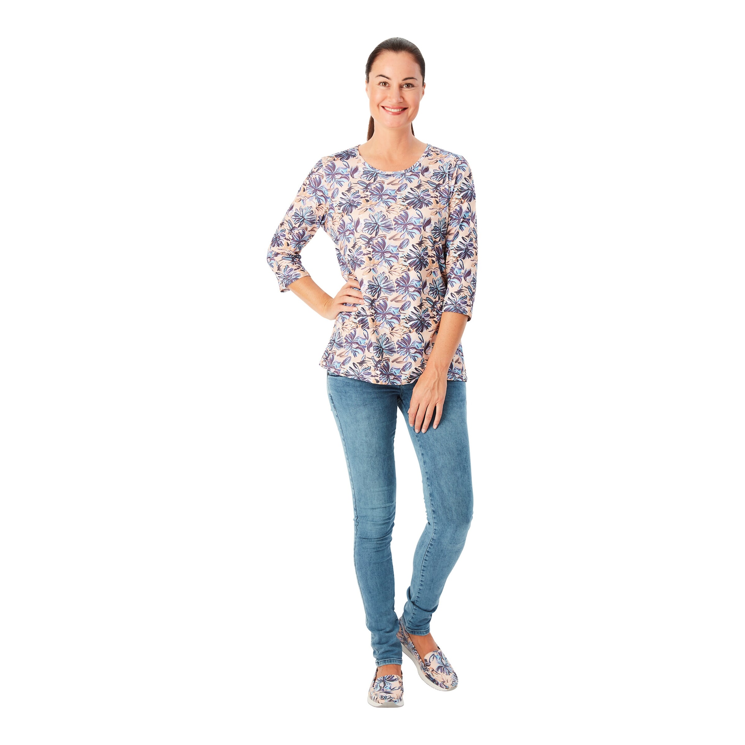 Damenshirt 3/4-Arm "Fleur"