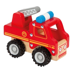 Feuerwehrfahrzeug aus Holz