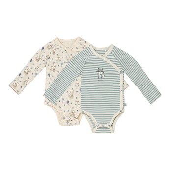2er-Pack Wickelbodys langarm Cozy Friends