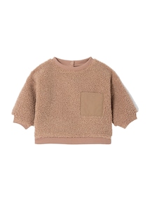 Baby Sweatshirt aus Teddyfleece mit Brusttasche