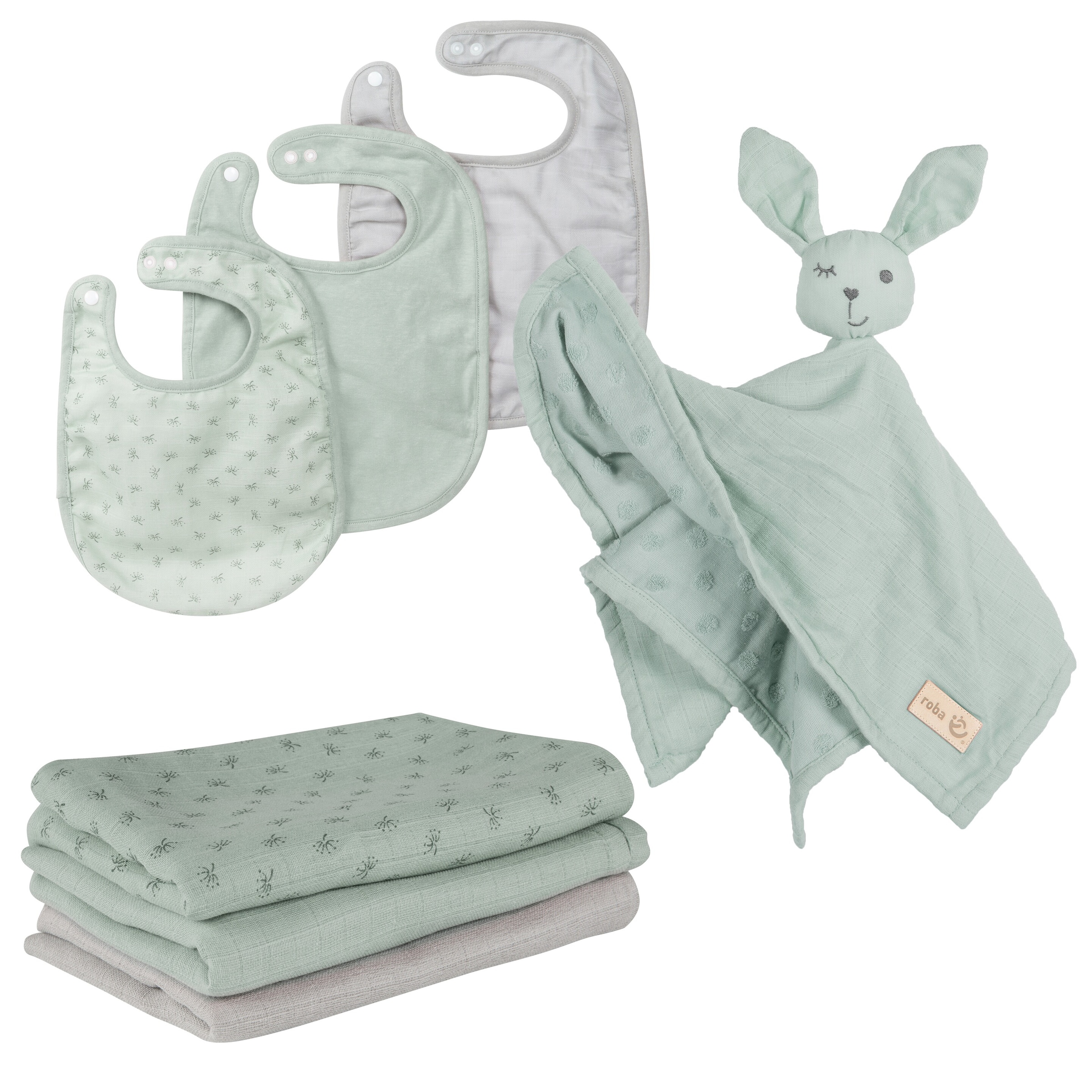 Geschenkset Baby Essentials Lil Planet frosty green