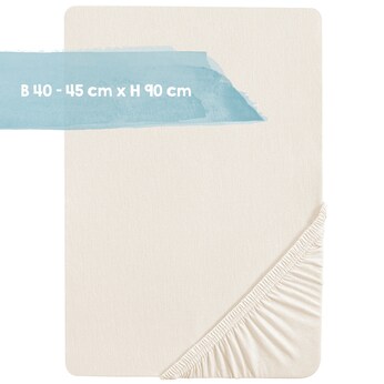 Spannbettlaken Jersey, 45x90 cm und 40x90 cm  safe asleep®