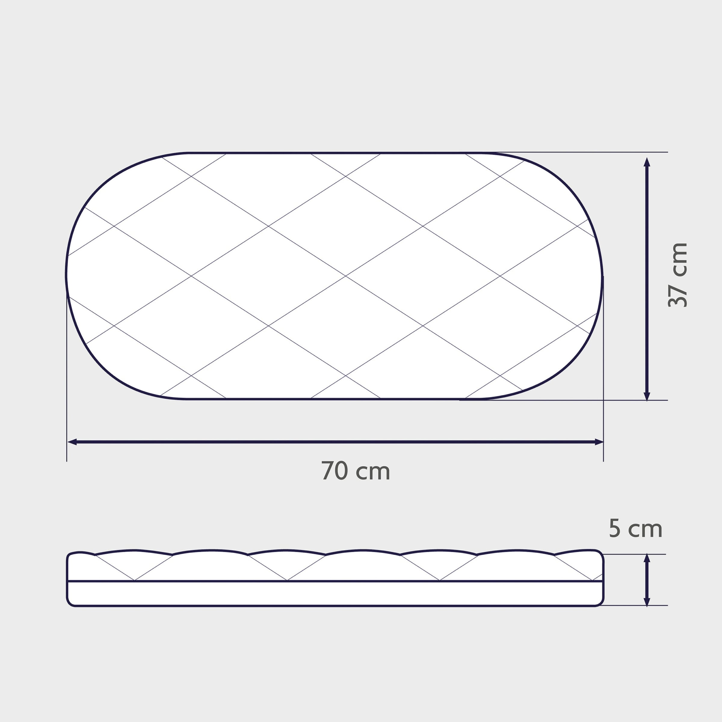 Julius Zöllner Matratze Dr. Lübbe Premium für Stubenwagen 70x37 cm