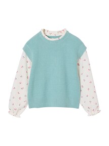 Pullover Mädchen, 2-in-1-Look