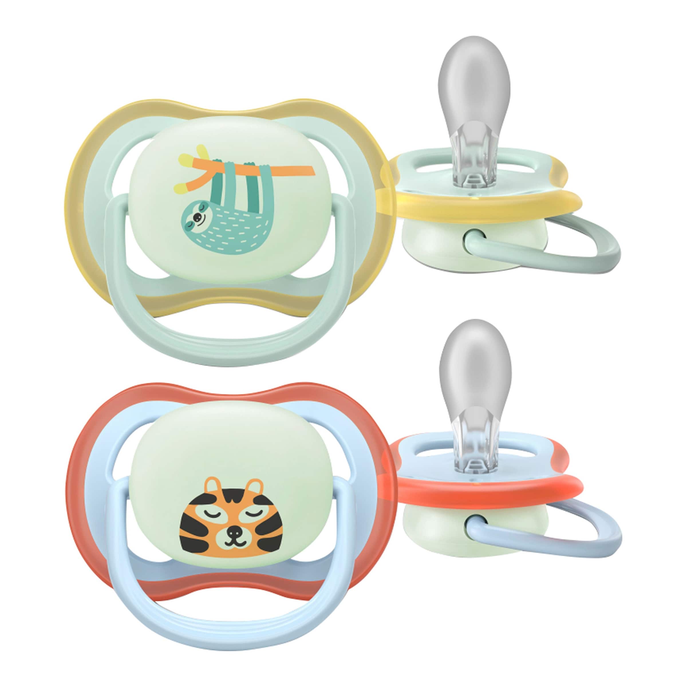 Philips Avent 2er-Pack Schnuller ultra air Nighttime, 0-6M