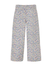 Weite Hose Mädchen mit Blumenprint, Bundweite verstellbar