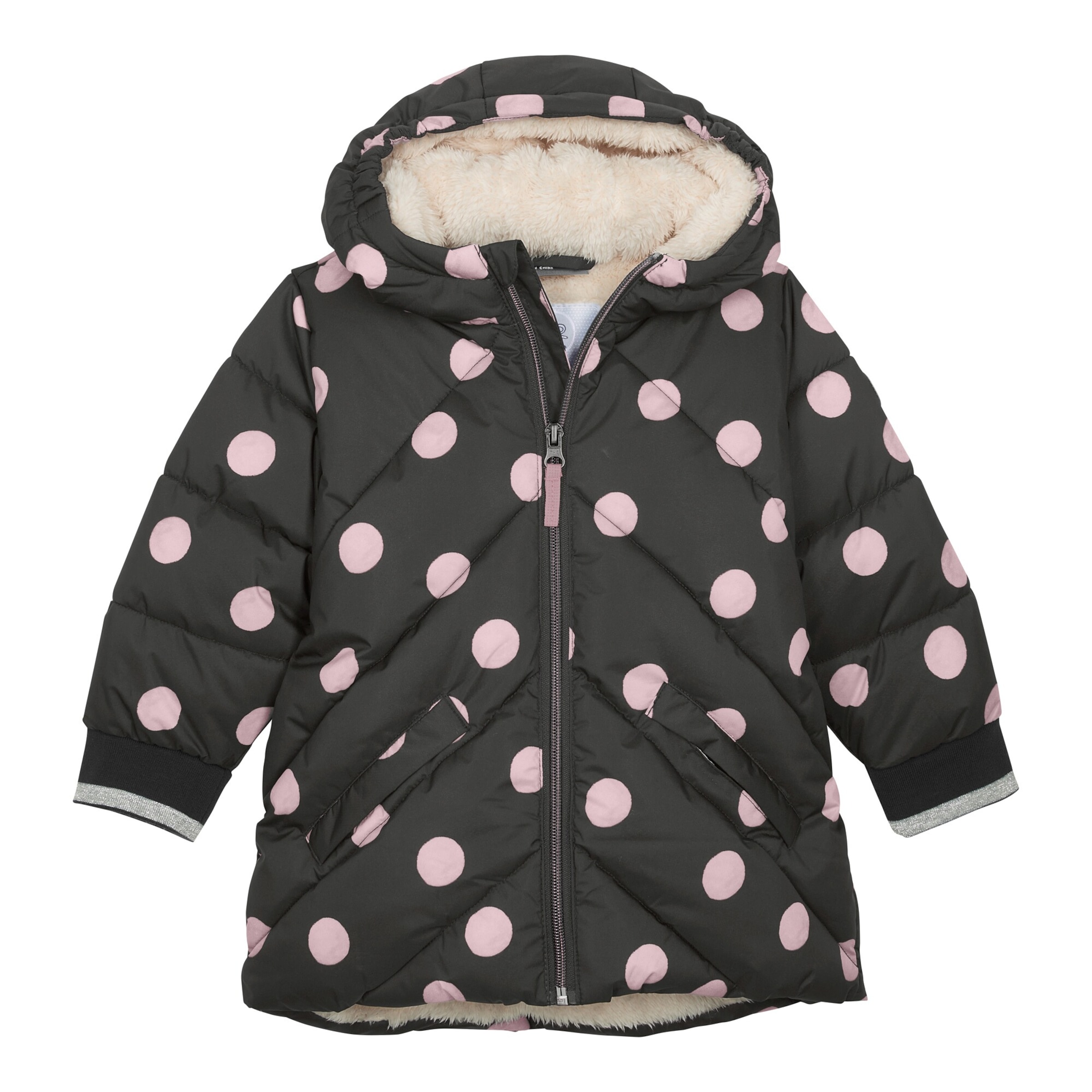 Killtec Parka mit Kapuze und Plüschfutter Punkte