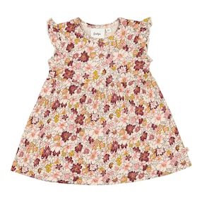 Robe crêpe manches à ailettes fleurs