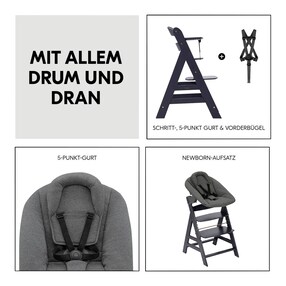 Hochstuhl Alpha + inkl. Newborn Set Plus