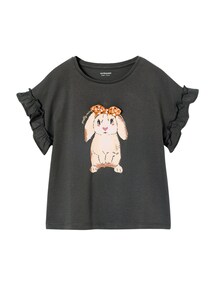 Mädchen T-Shirt mit Volantärmeln
