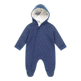 Wende-Sweatoverall mit Fuß und Kapuze Sterne Dinos