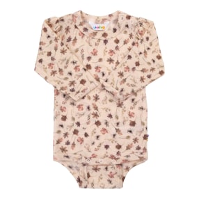 Woll-Body langarm Blumen