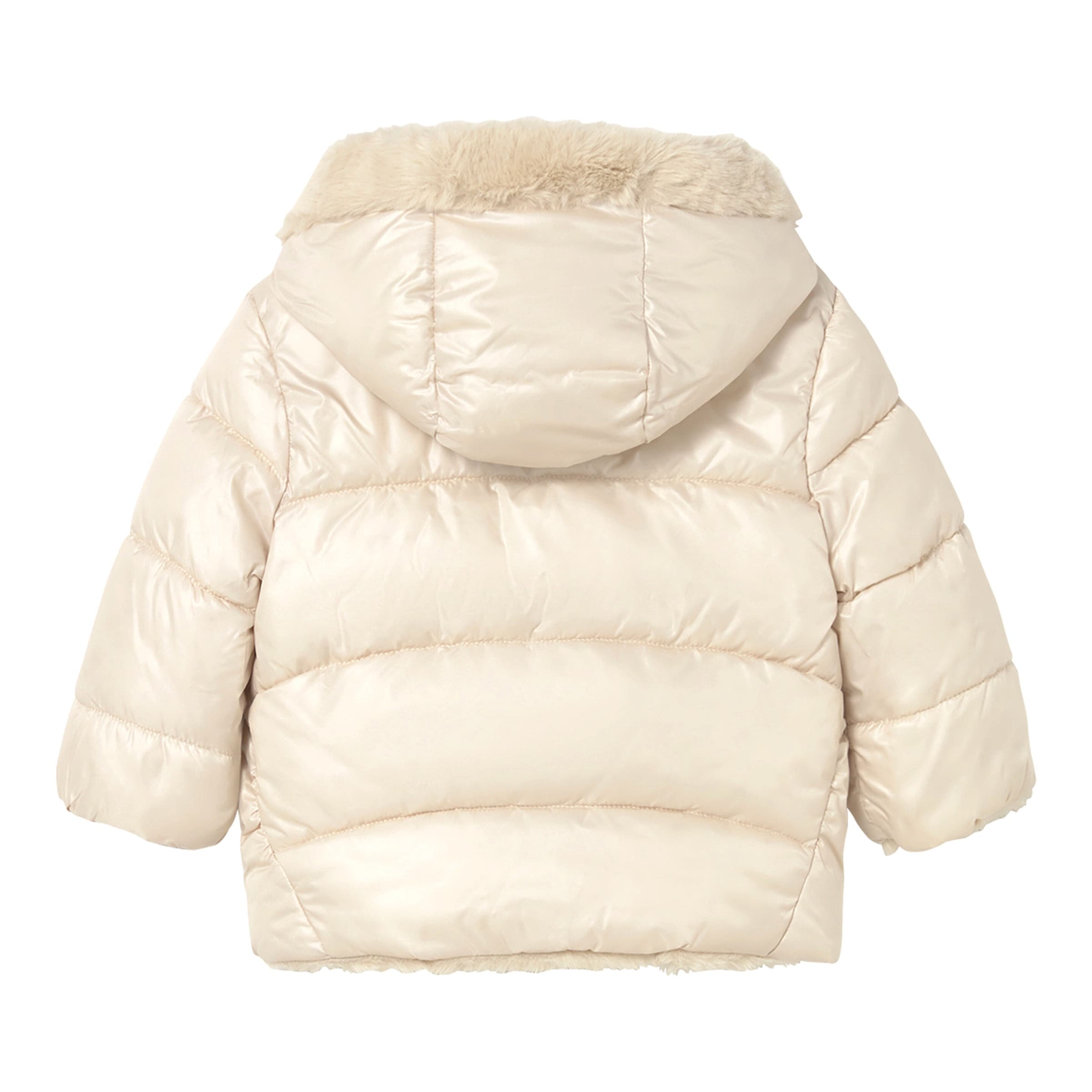 Wende-Steppjacke mit Kapuze Plüsch