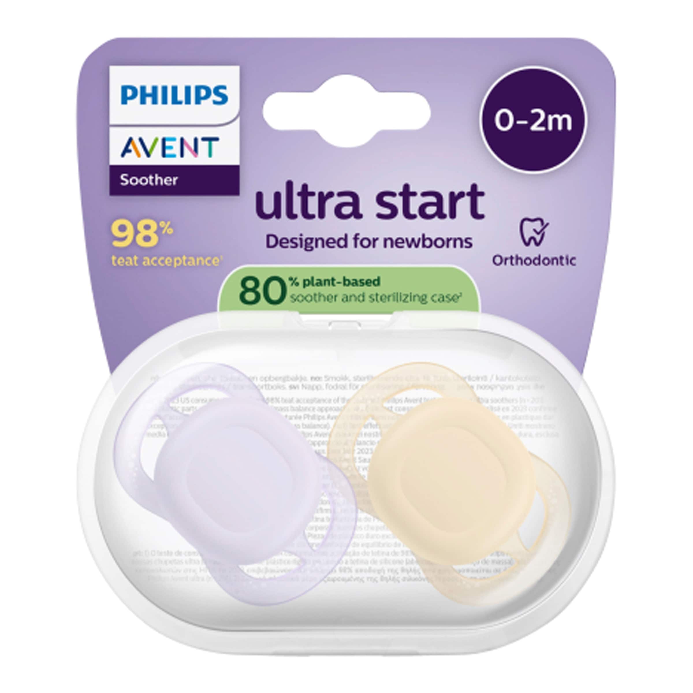 Philips Avent 2er-Pack Schnuller ultra start, 0-2M