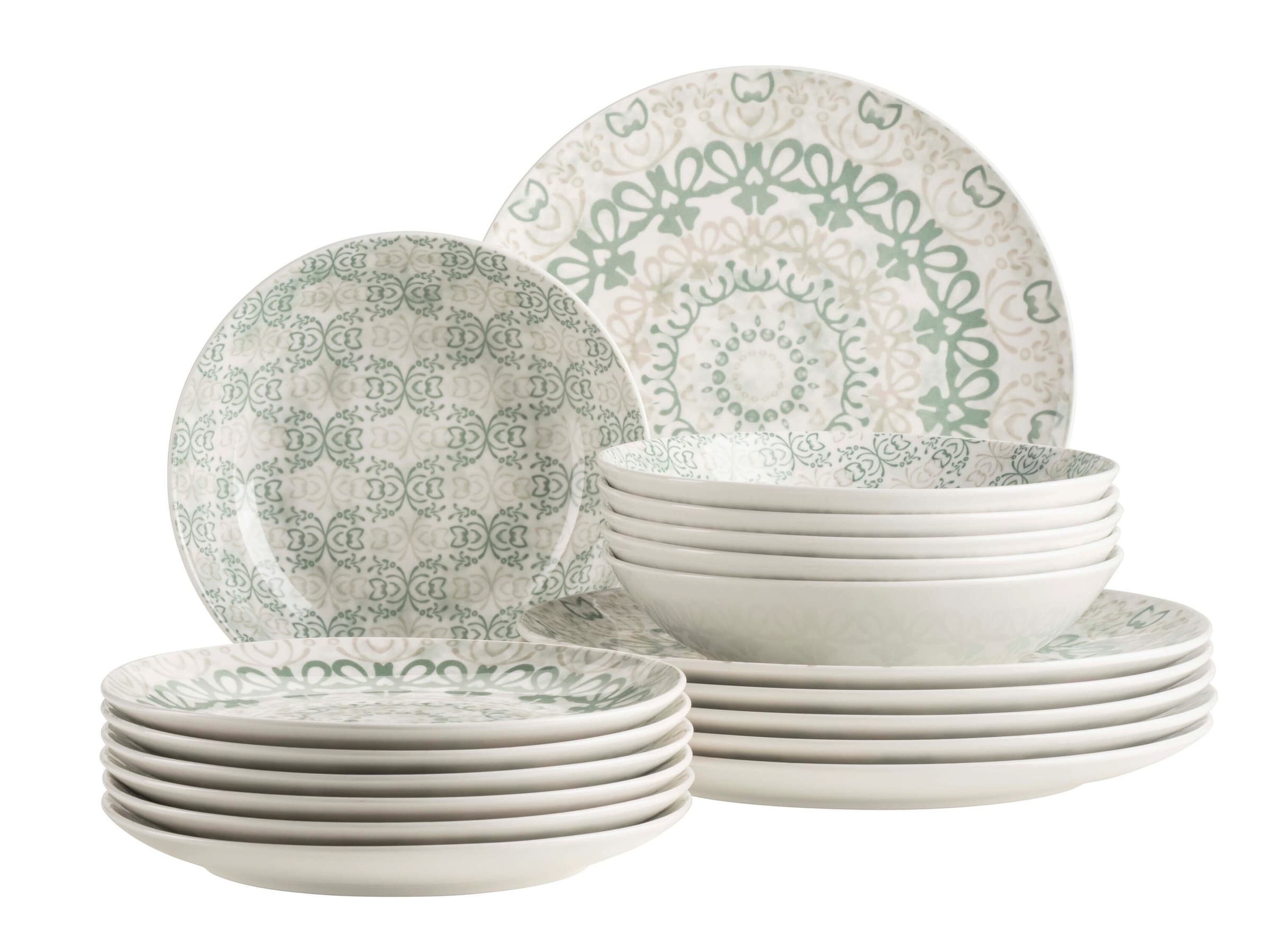 Teller Set, Porzellan Ornea