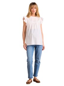 Leichte Umstandsbluse mit Spitzendetails