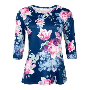 Damenshirt 3/4 "Blumen"