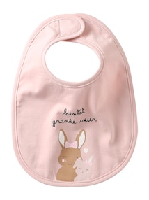 Rundes Lätzchen mit Schrift Baby