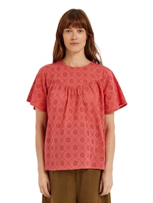 Umstandsbluse mit Lochstickereien