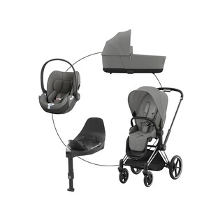 Kombikinderwagen PRIAM Travel-Set inkl. Babyschale Cloud T i-Size und Isofix-Basis Base T