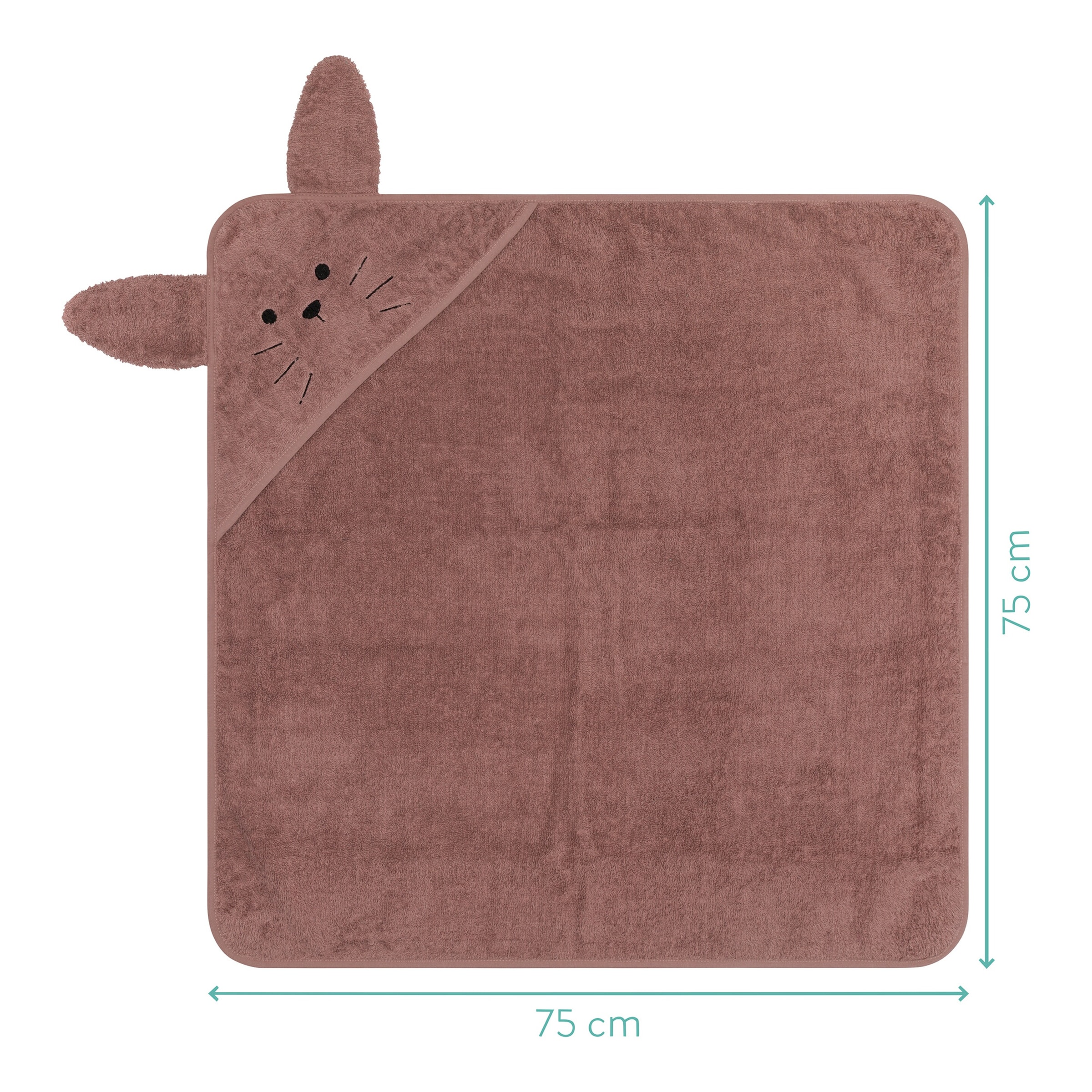 Kapuzenbadetuch 75x75 cm