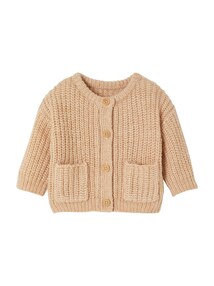 Baby Strickjacke mit aufgesetzten Taschen, Grobstrick