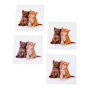 Crochets adhésifs « chat », 4 pièces